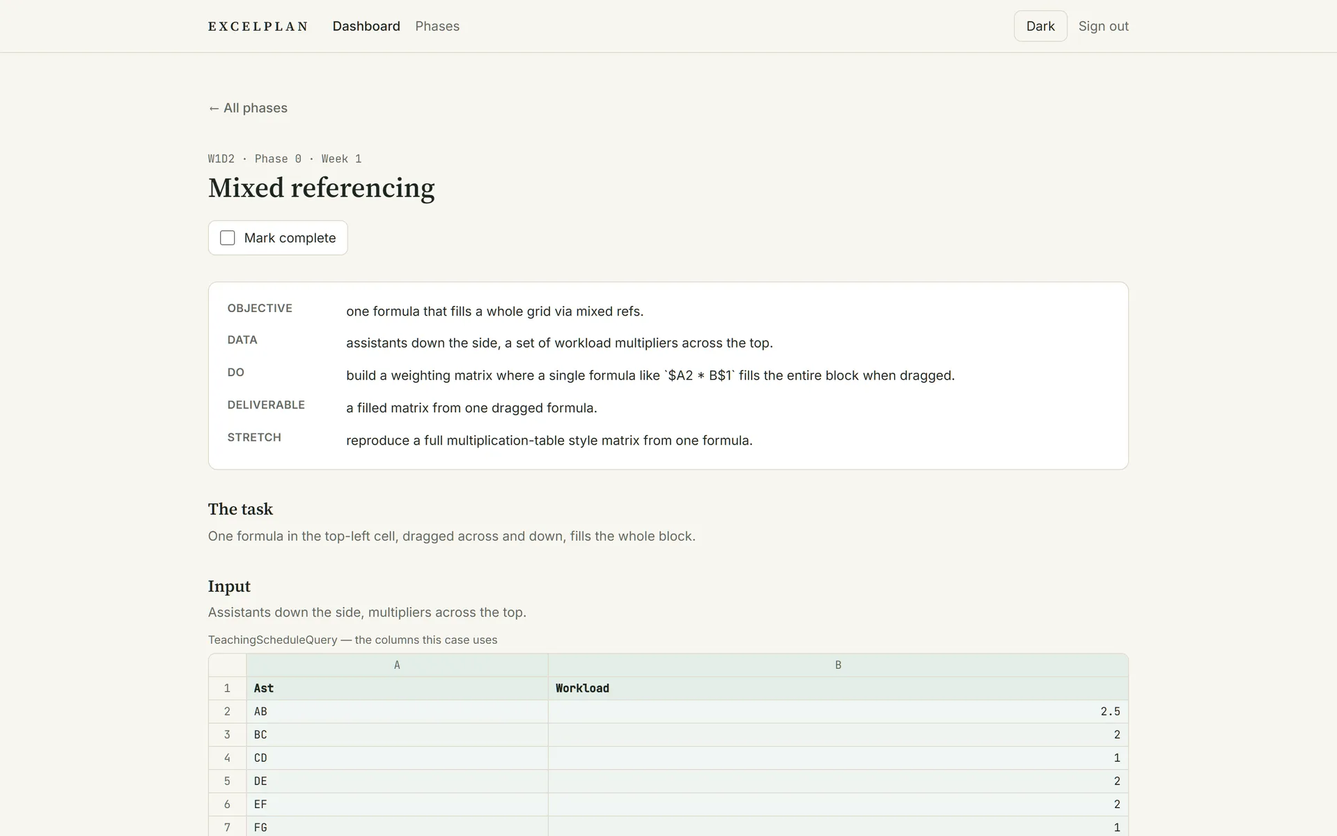 The same case detail page rendered in the light theme